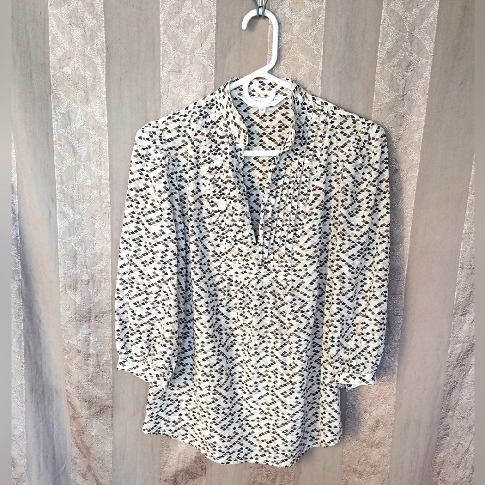 💎 Trina Turk Women's Top Neutral Blouse #0015